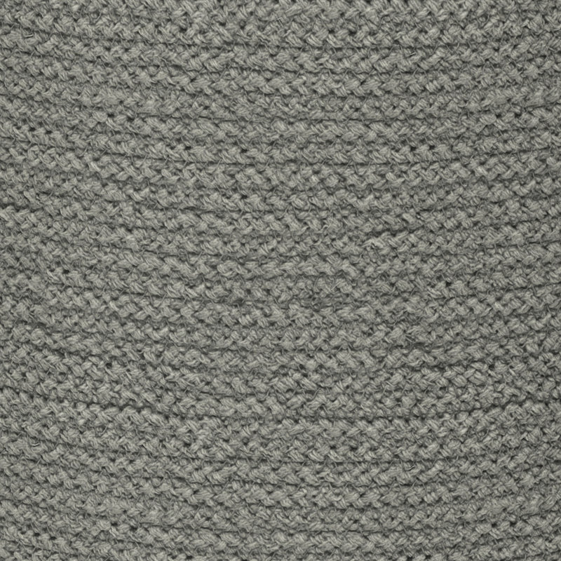 Pouf rond en jute et coton Serena, Jute gris tourterelle