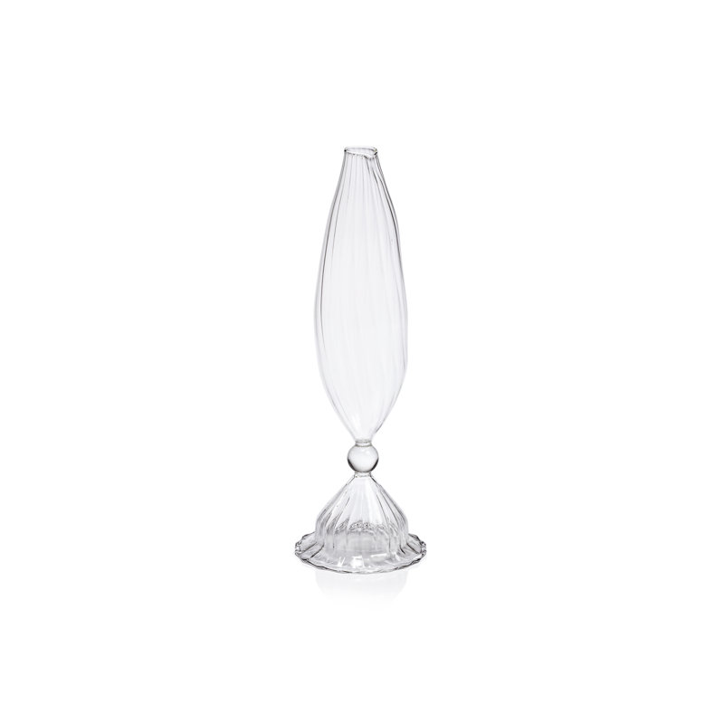 Ensemble de 2 vases en verre Flo, H 10 po x l 3,25 po x P 3,25 po
