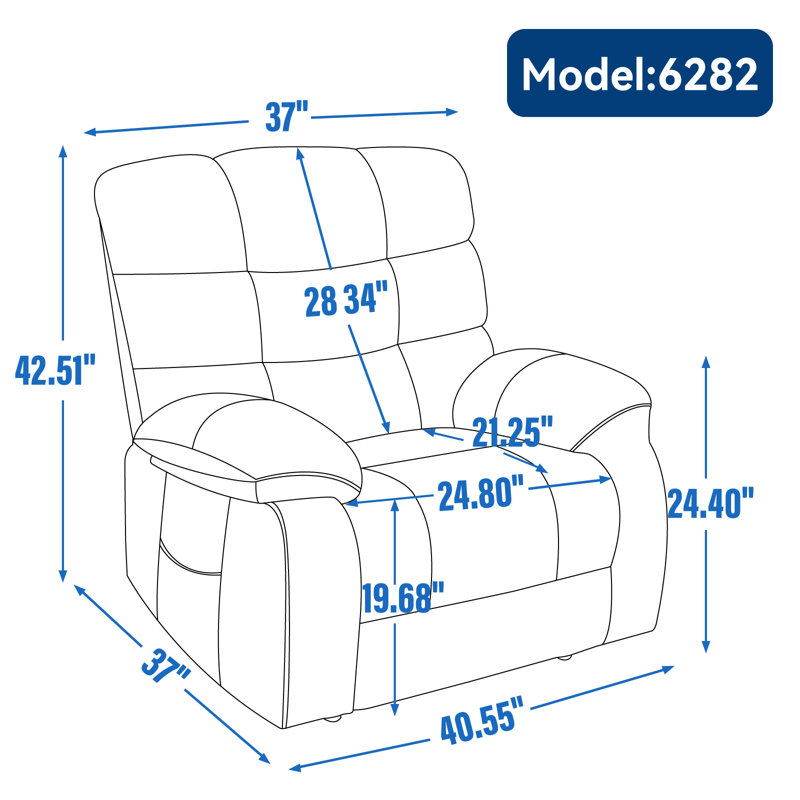 Fauteuil inclinable Luciano Chenille, Beige