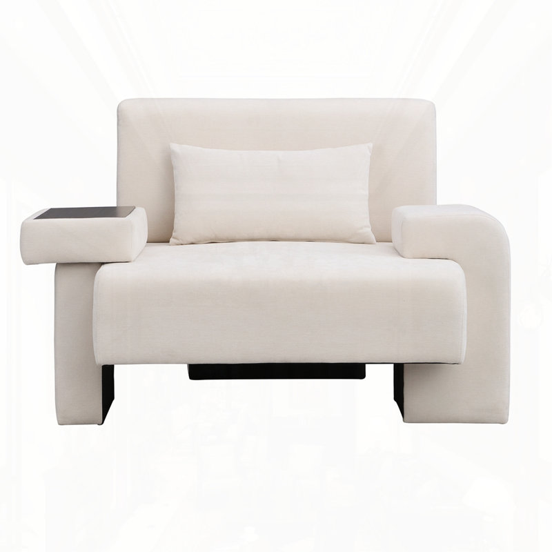 Fauteuil surdimensionné de 48 po de largeur, Beige