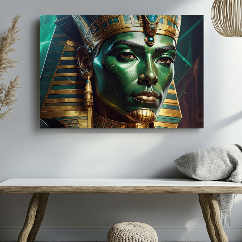 "Divine Pharaon", art égyptien, H 9 po x l 12 po