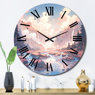 Horloge murale en métal Mountain Majesty I