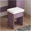Ensemble de coiffeuse élégant avec tabouret rembourré et miroir lumineux à DEL réglable (3 modes de couleur)