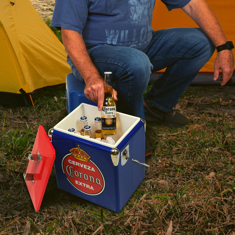 Glacière avec glacière Corona Retro 13L (14 pte), bleu et rouge