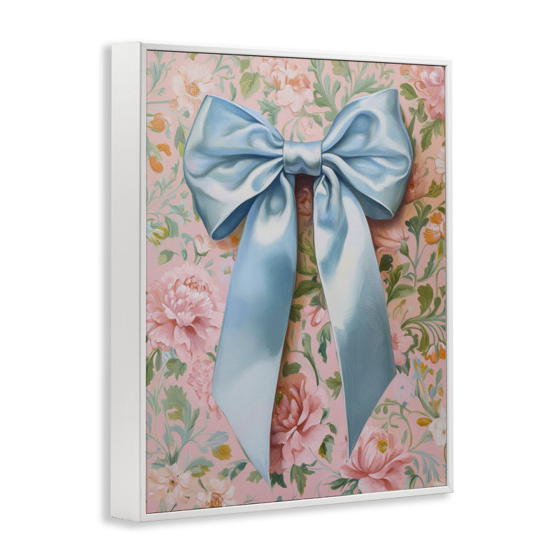 Giclée romantique à arc en satin, design par Petal Prints Design, H 14 po x l 11 po