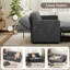 2 Seater Chenille Sofa Bed-167882797
