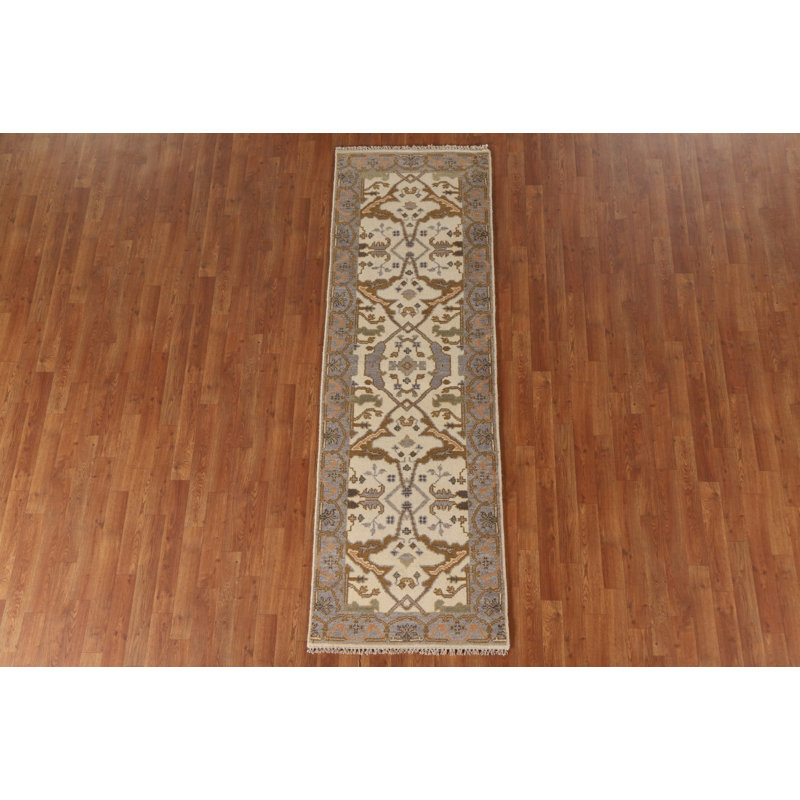 Tapis de couloir oriental fait à la main Oushak 3 x 8
