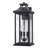 19.5 In. Black Dusk To Dawn Outdoor Wall Lantern With Tempered Glass Shade