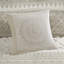 Housse de couette en coton 3 pièces double / grand, capitonnage en chenille, doux au toucher, design, envers taupe, literie lavable double / grand avec style classique, imprimé, réversible, fermeture à boutons,-119384784-119384781