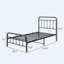 Base de lit plateforme victorienne en métal de style victorien avec tête de lit à volutes ornée et rangement sous le lit, sans sommier élégant-637600860-637600865