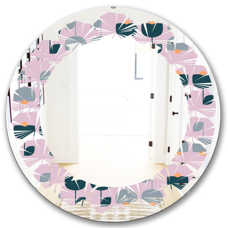 Miroir mural Leaves, H 31,5 po x l po, Feuilles à motif floral XIII
