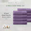 Ensemble de serviettes de bain 100% coton 100% coton zéro torsion Robbs Home Weavers 500GSM, 16 po x 24 po (8) (8 serviettes à main), mauve-130204317-130204326