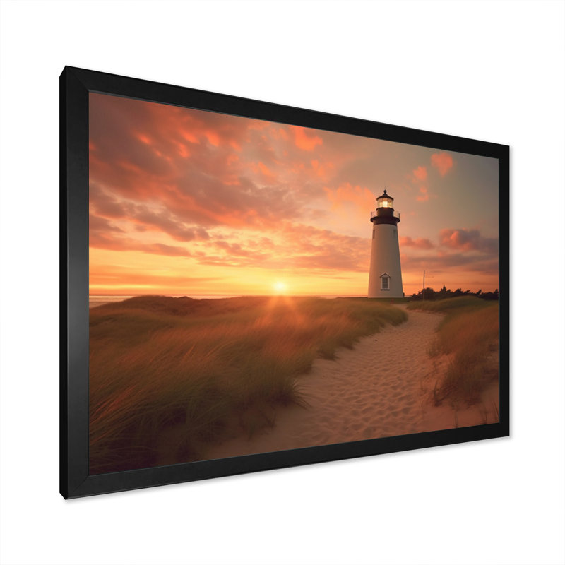 Coucher de soleil sur le Delaware, impression sur toile, H 16 po x l 32 po x P 1 po, Cadre photo noir