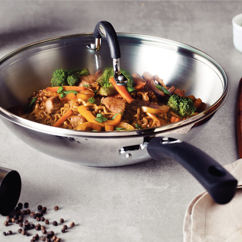 Tramontina Stainless Steel Wok with Lid
