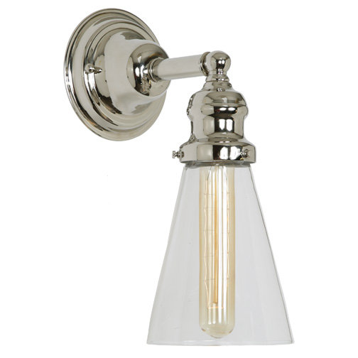 Shumway Armed Sconce, Polished Nickel