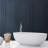 Deep Navy Classic Panel Wall Mural – Modern Wainscoting Interior Design-602669438