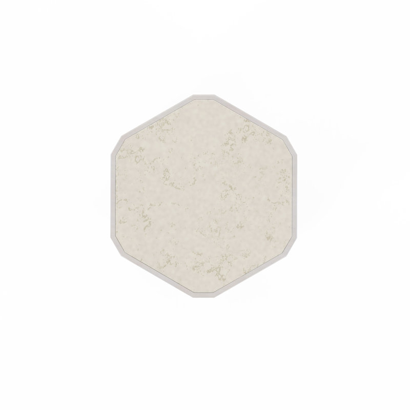 Gray Hexagonal Transitional Wood Occasional Table