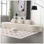 Canapé combiné moderne incurvé, canapé en tissu éponge, canapé minimaliste dans le salon, appartement, aucun assemblage requis, trois coussins-52858045