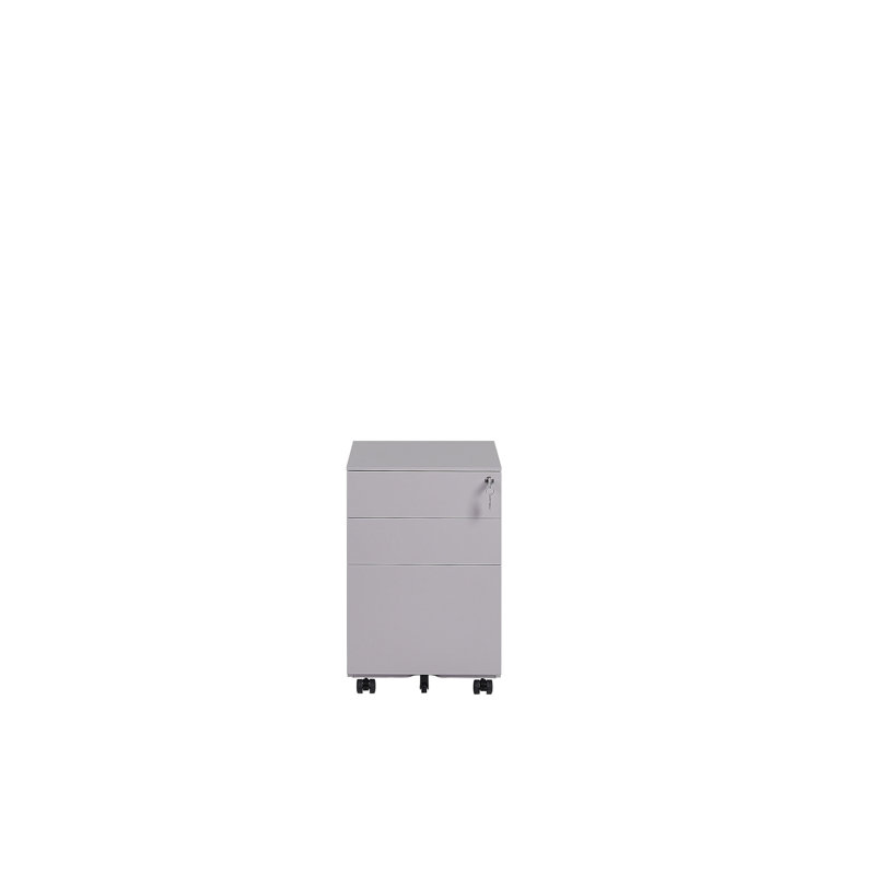 Bronnie 50cm Wide 3 -Drawer Mobile File Cabinet, Grey