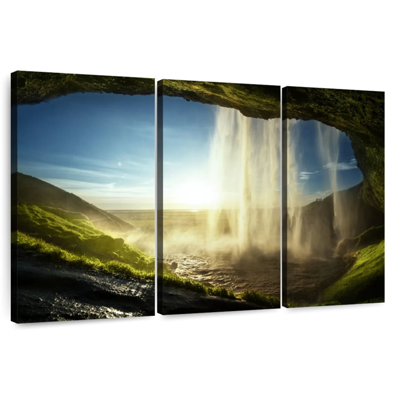 Alvord Seljalandfoss Waterfall Beauty, 32" H x 50" W