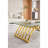 47" Modern Stainless Steel Rectangular Coffee Table