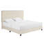 Lit plateforme tapissier très grand capitonné beige Bridgevine Home