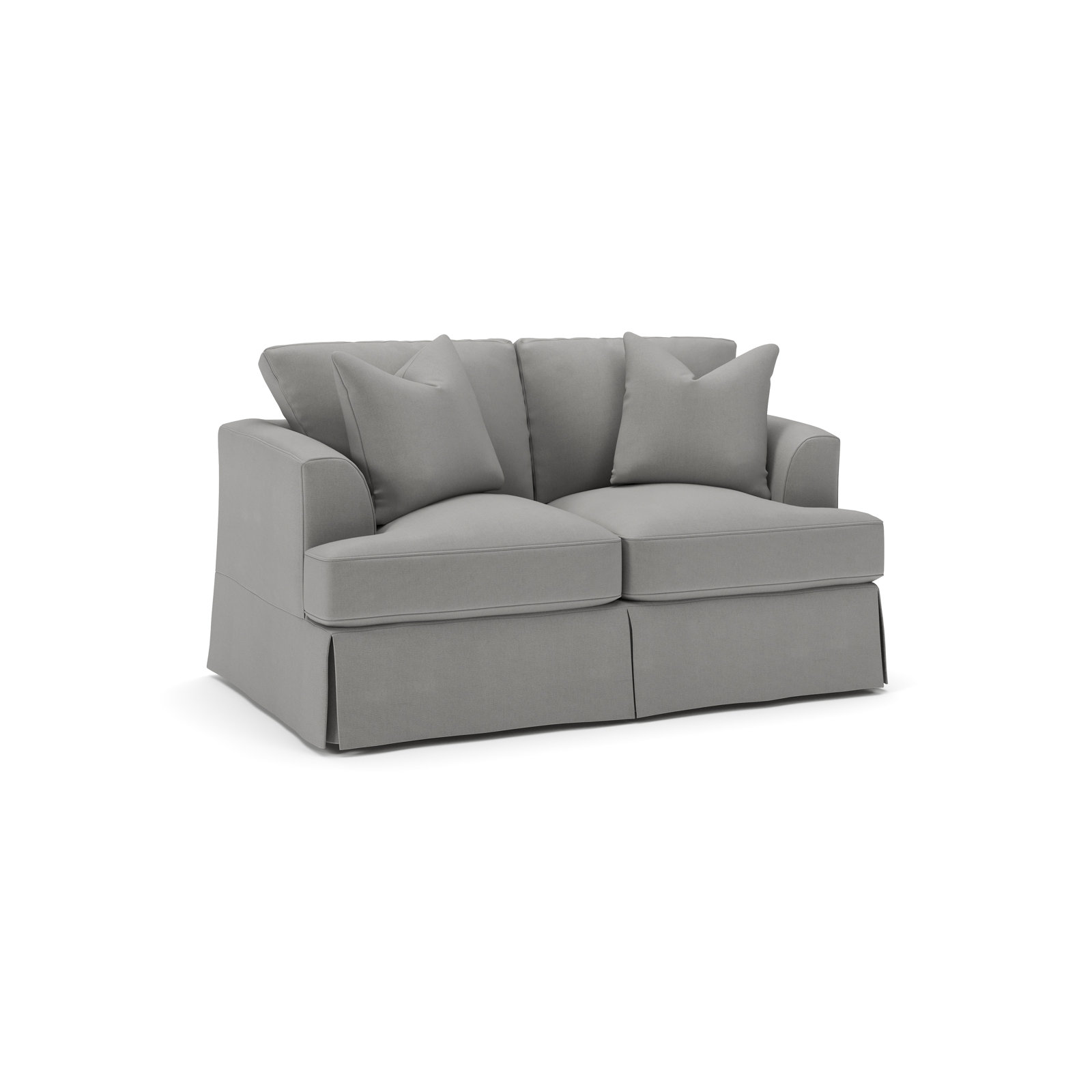 Lucia 66" Loveseat, Bayou Light Gray Canvas
