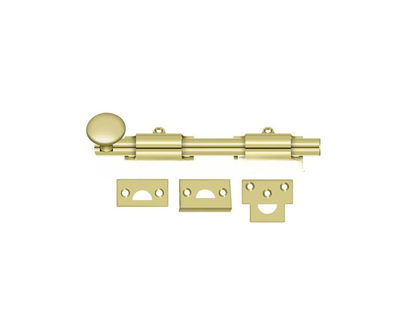 Brass Hardware, 1.25" H x 8" W x 1" D, Polished Brass