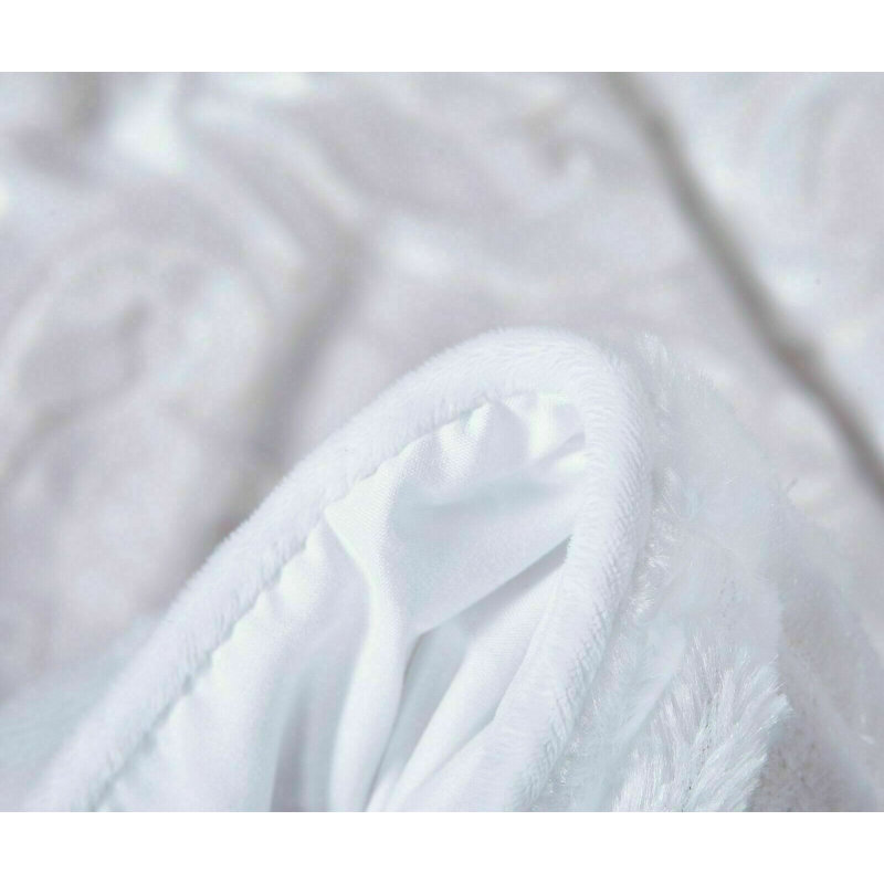 Floral Duvet Cover Set with Pillowcases, White, King
