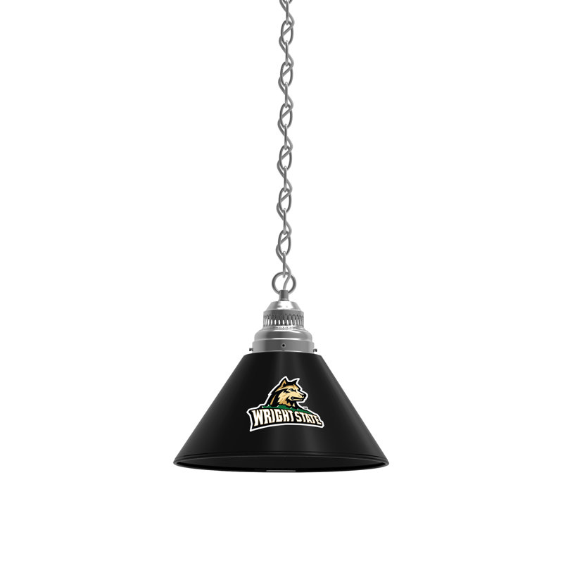 1 - Light Single Pendant, Chrome, Wright State Raiders
