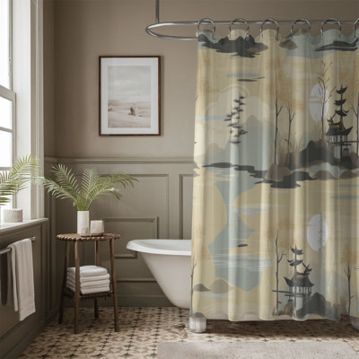 Bamboo Branches - Rideau de douche Premium
