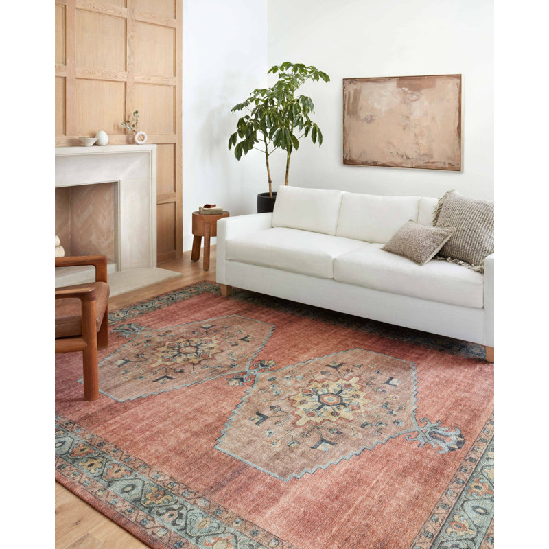 Tapis à motif tissé beige, Rectangle 3 pi 11 po x 5 pi 10 po