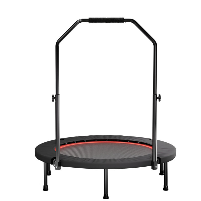 YC 40Inch Foldable Trampoline With Handle-Standard-Spring-Black