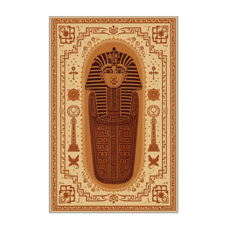 Tapis oriental doux brun moelleux - histoire et civilisation, 4 x 6