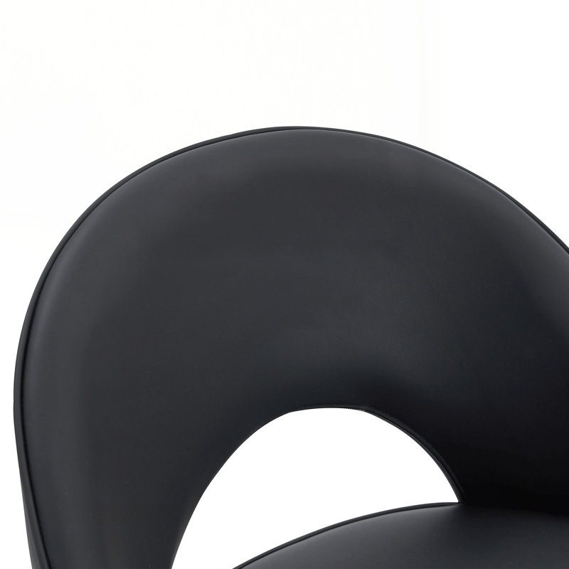 Chaise de bar rotative polyvalente avec un design élégant pour divers environnements, Noir