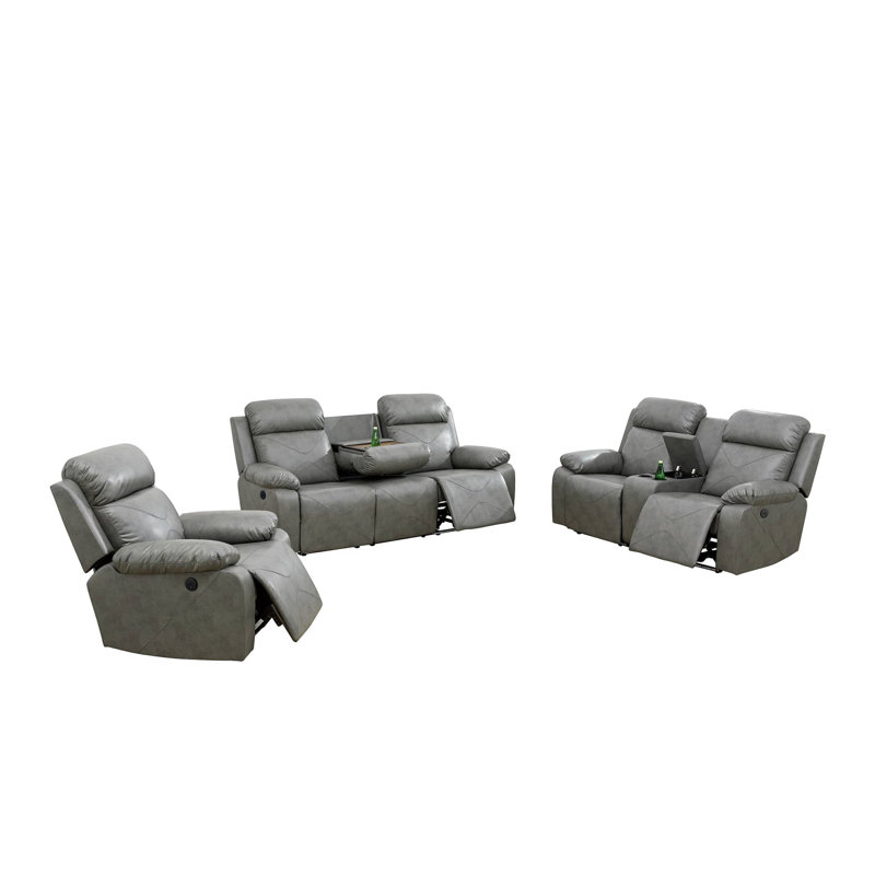 Ensemble de salon inclinable 3 pièces Iyania
