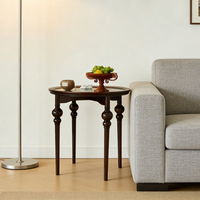 Petite table d'appoint élégante et rétro 21,65 po