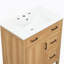 Meuble-lavabo de 30 po en bois avec cadre en bois massif, 1 porte à fermeture douce, 2 tiroirs à fermeture douce, tablette réglable, armoire de rangement moderne