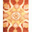 Tapis orange noué à la main de conception unique 6 pi 2 po x 8 pi 10 po Shatara