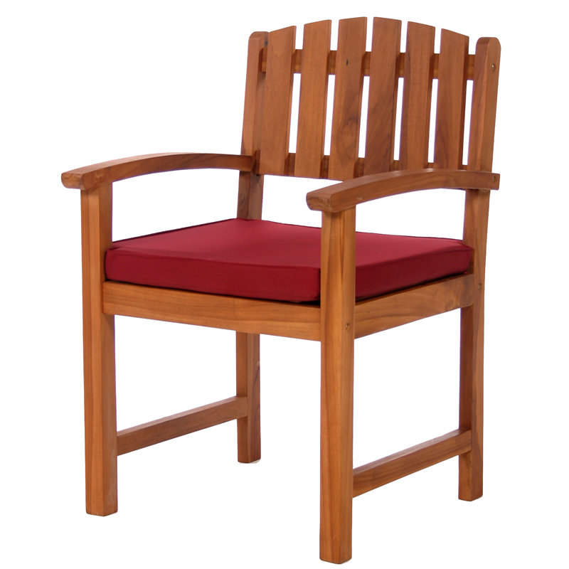 Chaises de patio avec coussin Java, Rouge