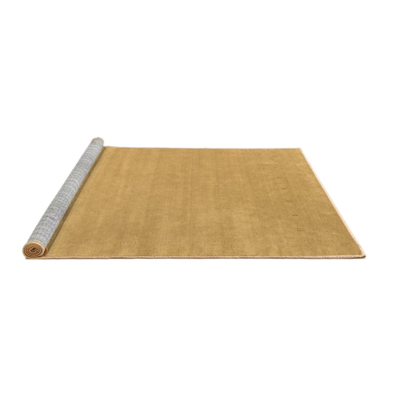 Tapis contemporains brun lavable à la machine 2653, Carré de 6 pi