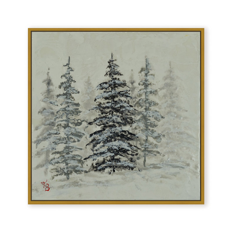 Nature Inspired "Serene Grove" Canvas Wall Art By , 30" H x 30" W, Framed Print, Brown