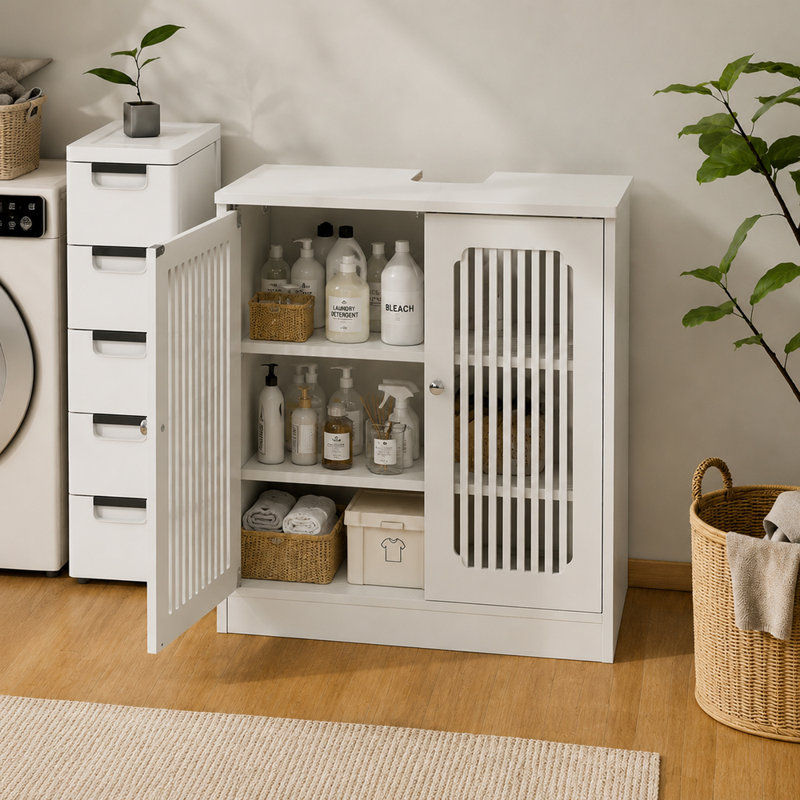 Meuble-lavabo de salle de bain sans lavabo