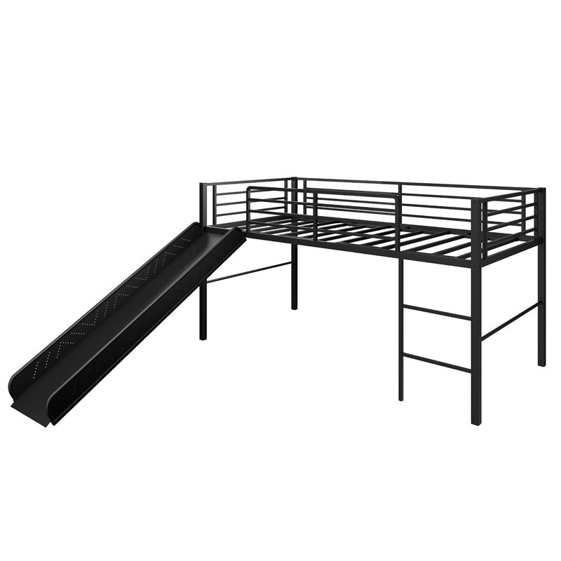 Lit mezzanine simple en acier Chantsong par Isabelle & Max ™, Noir
