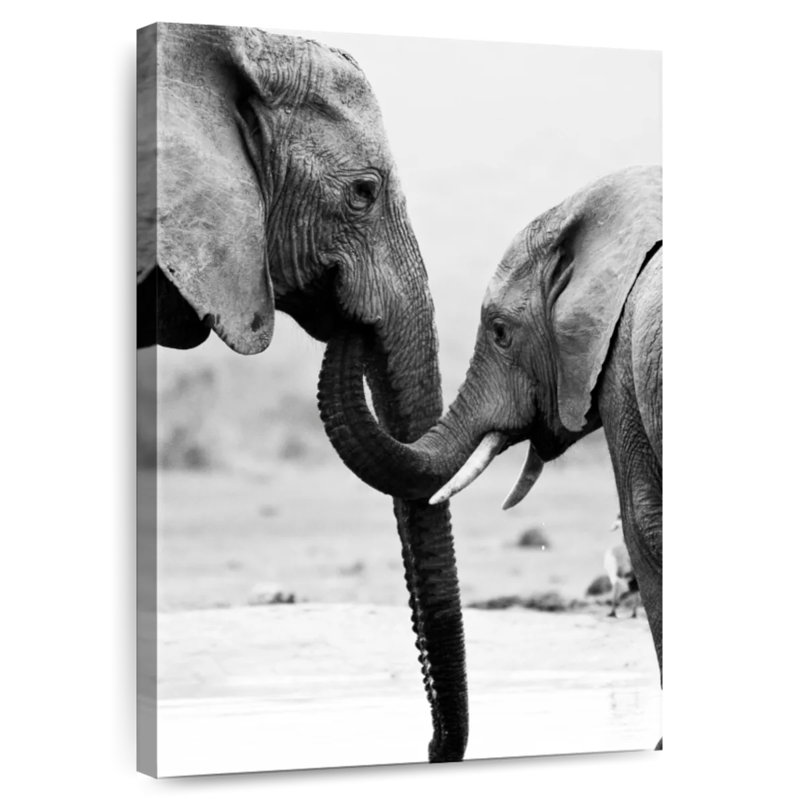 Brampt Mother And Baby Elephant, 48" H x 32" W