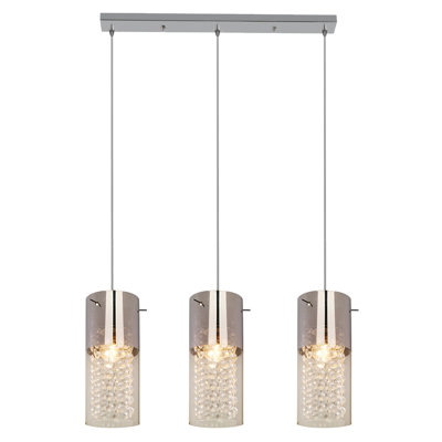 3 - Light Chrome Kitchen Island Pendant