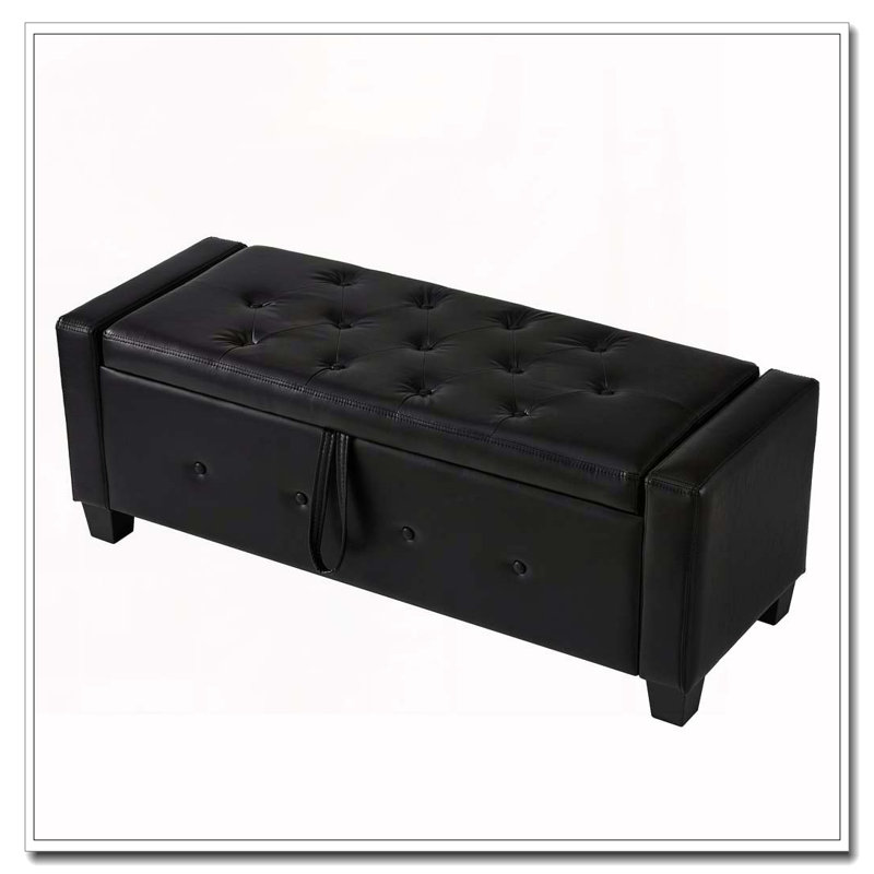 Banc de rangement en similicuir