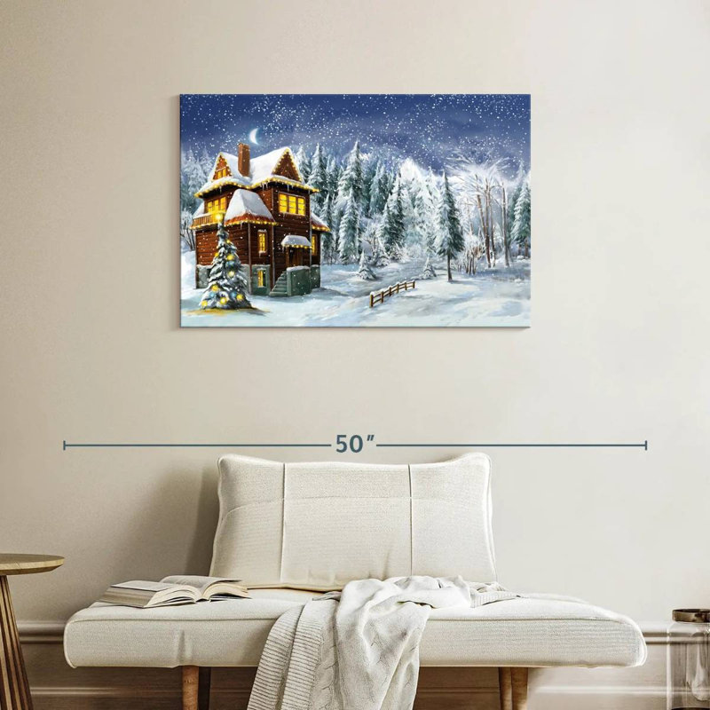 Chalet de Noël, H 24 po x l 36 po