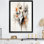 Noir et blanc, mode, top model, femme, piste I - Illustration de mode, art mural