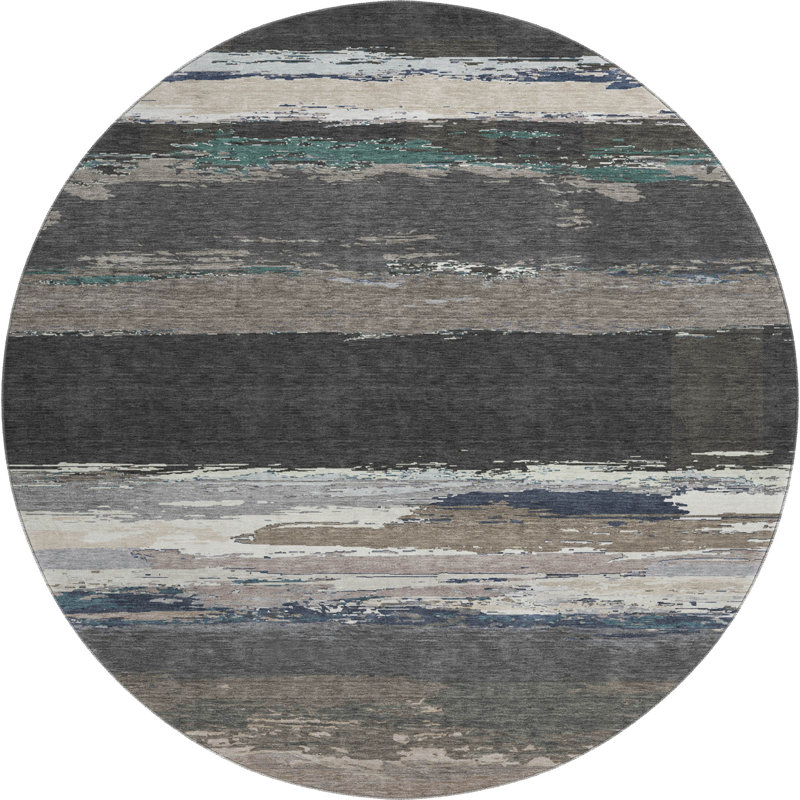 Premium Machine Washable Alijah AMF1280 Modern Rug, Round 8'
